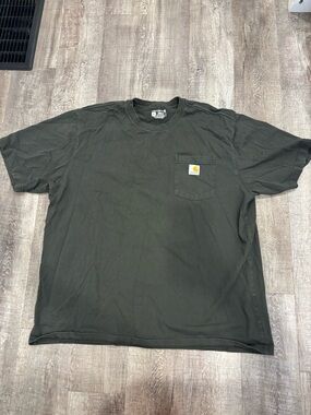Carhartt Men's Pocket T-Shirt - Dark Olive/Grey
